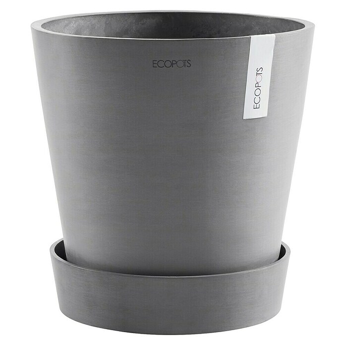 Ecopots Amsterdam Blumentopf-Untersetzer Amsterdam (Außenmaß (Ø x H): 34,1 x 9 cm, Kunststoff, Grau) | BAUHAUS