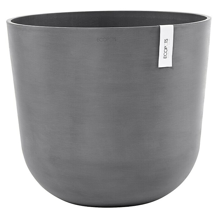 Ecopots Oslo Pflanztopf (Außenmaß (Ø x H): 55 x 48,5 cm, Kunststoff, Grau) | BAUHAUS