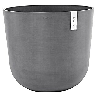 Ecopots Oslo Pflanztopf mit Wasserspeicher (Außenmaß (Ø x H): 55 x 48,5 cm, Kunststoff, Grau)