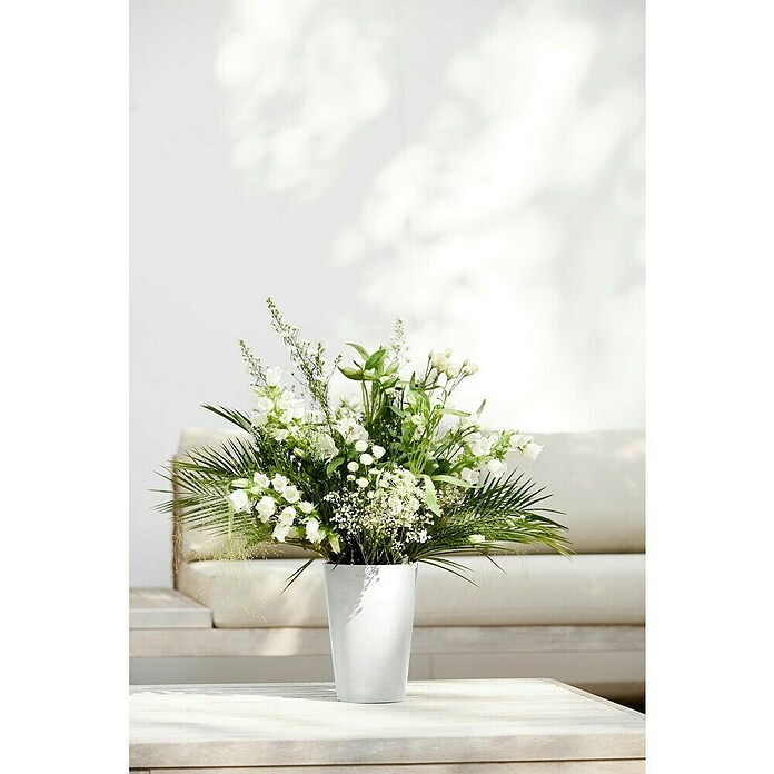 Ecopots Vase Pisa (Ø x H: 17,8 x 25,2 cm, Kunststoff, Weiß) | BAUHAUS