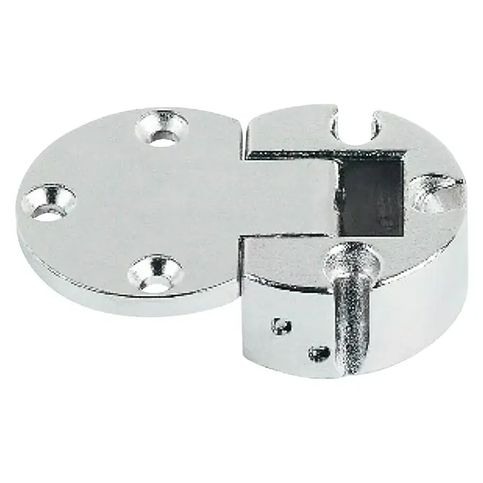 Stabilit Bisagra plegable - Ángulo de apertura: 90 °, 2 pzs., Zinc fundido - Una bisagra brillante de color plateado, que proporciona una fijación limpia y funcional. Ideal para muebles y más.