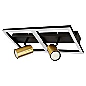 Globo Wand- & Deckenspot Marrie (L x B x H: 44 x 22 x 15,5 cm, Schwarz, Messing, Warmweiß) | BAUHAUS
