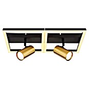 Globo Wand- & Deckenspot Marrie (L x B x H: 44 x 22 x 15,5 cm, Schwarz, Messing, Warmweiß) | BAUHAUS