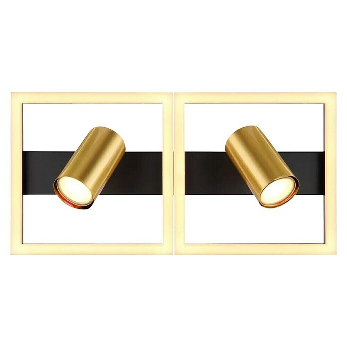 Globo Wand- & Deckenspot Marrie (L x B x H: 44 x 22 x 15,5 cm, Schwarz, Messing, Warmweiß) | BAUHAUS