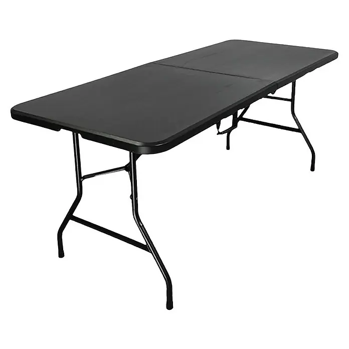 Chefgastro Gartentisch Buffettisch klappbar aus Kunststoff mit Tragegriff, für 8 Personen - L x B x H: 75 x 180 x 74 cm, Viereckig, Schwarz