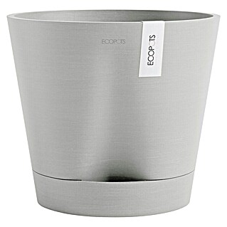 Ecopots Pflanztopf Venice 2 (Außenmaß (Ø x H): 30 x 27,5 cm, Kunststoff, Weiß Grau)
