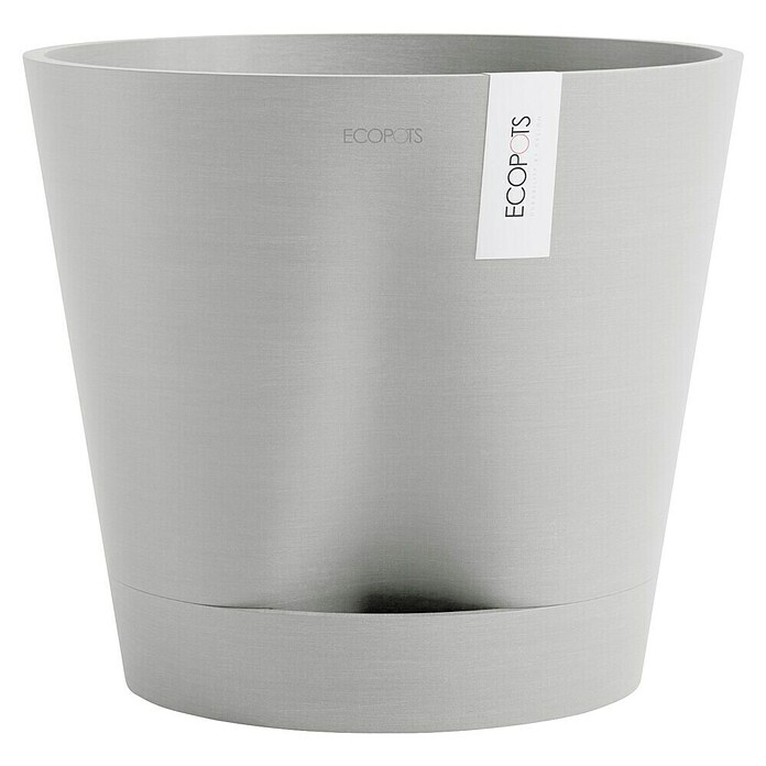 Ecopots Pflanztopf Venice 2 (Außenmaß (Ø x H): 40,2 x 35,7 cm, Kunststoff, Weiß Grau) | BAUHAUS