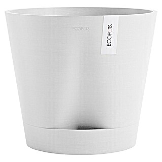 Ecopots Pflanztopf Venice 2 (Außenmaß (Ø x H): 40,2 x 35,7 cm, Kunststoff, Weiß)