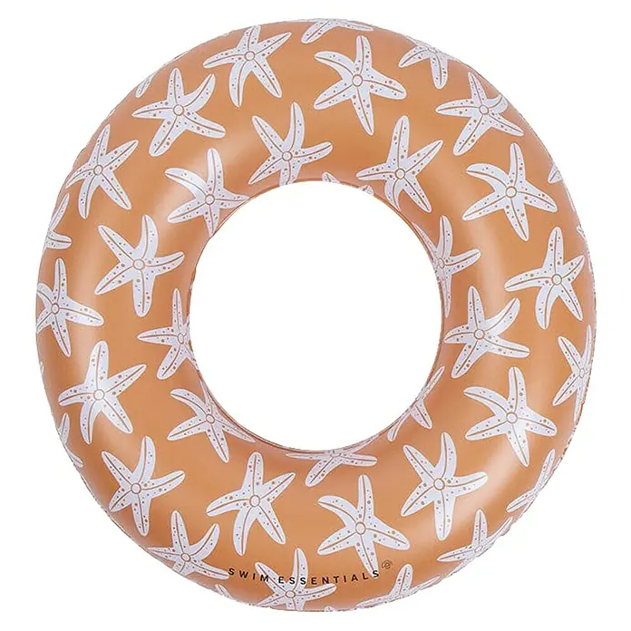 Swim Essentials Schwimmring - Durchmesser: 55 cm, Seestern - Ein orangefarbener Schwimmreifen mit Seesternmuster, perfekt für den Pool oder Strand. Ein stilvolles Accessoire für Wasserspaß.