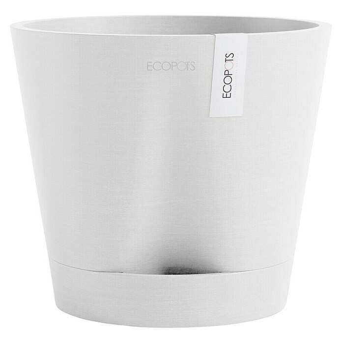 Ecopots Pflanztopf Venice 2 (Außenmaß (Ø x H): 20,1 x 17,7 cm, Kunststoff, Weiß) | BAUHAUS