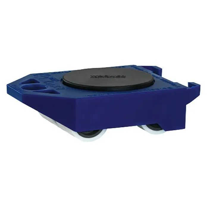 Wagner System Base con ruedas - L x An x Al: 11,7 x 7,9 x 3,4 cm, Capacidad de carga: 200 kg, Plástico - El carrito azul para muebles con plataforma giratoria negra es ideal para mover objetos pesados fácilmente. Ayuda práctica para mudanzas.