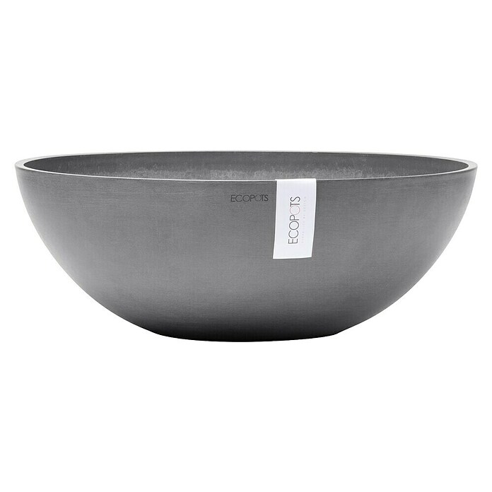 Ecopots Pflanzschale Vienna (Außenmaß (Ø x H): 50,4 x 18,5 cm, Grau) | BAUHAUS