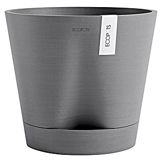 Ecopots Pflanztopf Venice 2 (Außenmaß (Ø x H): 30 x 27,5 cm, Kunststoff, Grau)