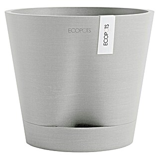 Ecopots Pflanztopf Venice 2 (Außenmaß (Ø x H): 20,1 x 17,7 cm, Kunststoff, Weiß Grau)