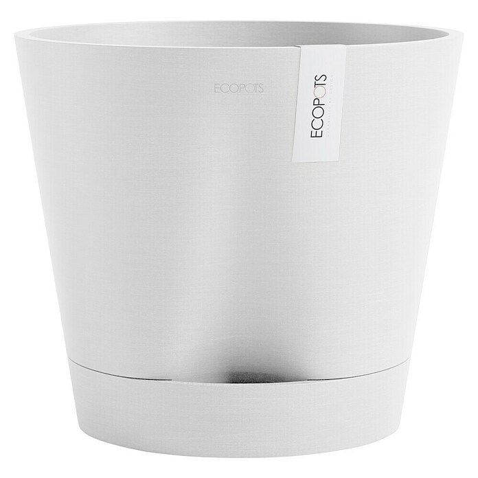 Ecopots Pflanztopf Venice 2 (Außenmaß (Ø x H): 30 x 27,5 cm, Kunststoff, Weiß) | BAUHAUS