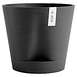 Ecopots Pflanztopf Venice 2 (Außenmaß (Ø x H): 40,2 x 35,7 cm, Kunststoff, Dunkelgrau)