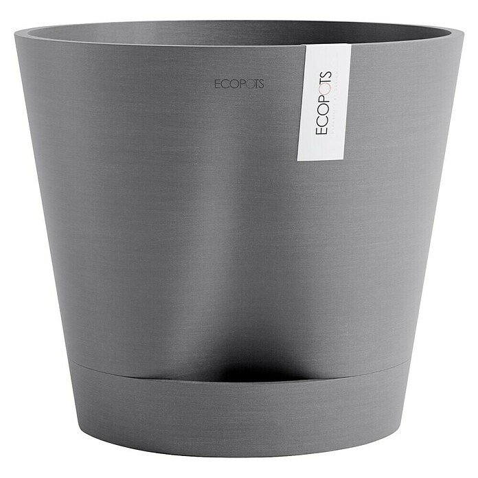 Ecopots Pflanztopf Venice 2 (Außenmaß (Ø x H): 40 x 35,7 cm, Kunststoff, Grau) | BAUHAUS
