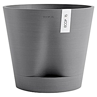 Ecopots Pflanztopf Venice 2 (Außenmaß (Ø x H): 40 x 35,7 cm, Kunststoff, Grau)