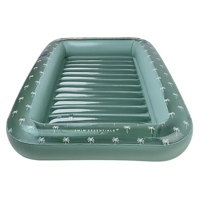 Swim Essentials Luftmatratze Tanning Pool - L x B: 204 x 142 cm, Grün - Aufblasbarer Swim Essentials Pool mit Palmenmuster. Ideal für Spaß und Entspannung im Sommer!