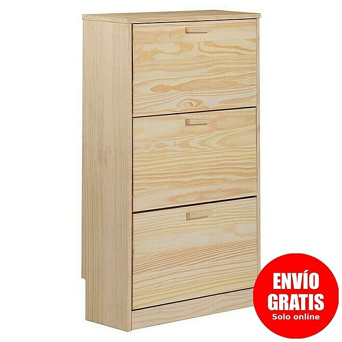 Astigarraga Vita Zapatero (L x An x Al: 25 x 64,8 x 114,8 cm, Natural, Número de compartimentos: 3 ud.) | BAUHAUS