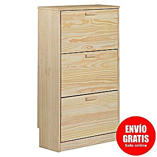 Astigarraga Vita Zapatero (L x An x Al: 25 x 64,8 x 114,8 cm, Natural, Número de compartimentos: 3 ud.)