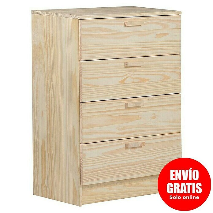Astigarraga Vita Cómoda (L x An x Al: 36 x 65 x 96 cm, Natural, Número de cajones: 4 ud.) | BAUHAUS