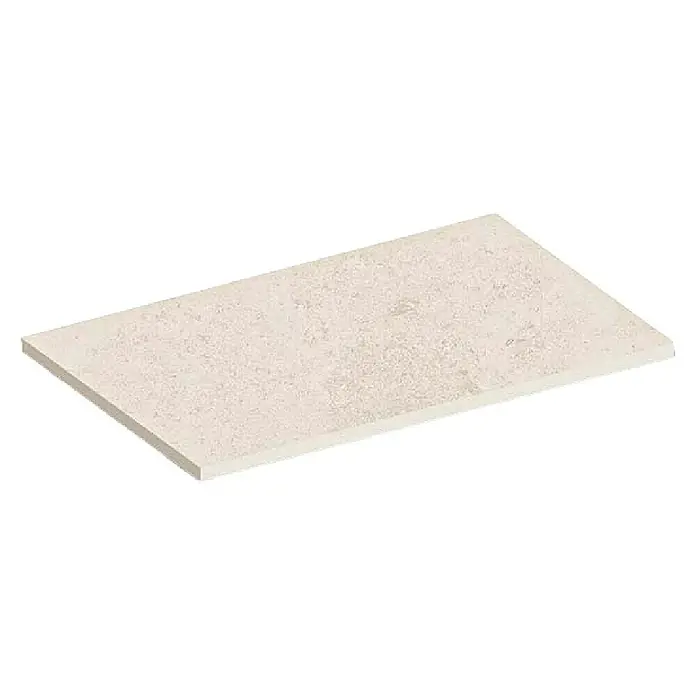 Atlas Concorde Solution Feinsteinzeugfliese Lunastone - 30 x 60 cm, Ivory, Matt - Ein rechteckiger, beiger Stein, der sich ideal für Bodenbeläge oder Wandverkleidungen eignet und eine natürliche Optik bietet.