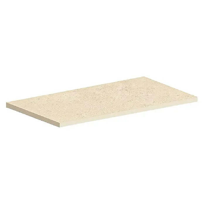 Atlas Concorde Solution Feinsteinzeugfliese Lunastone - 60 x 120 cm, Sand, Matt - Ein hellbeiger, rechteckiger Terrassenstein für den Außenbereich, ideal für Gartenwege und Terrassen. Seine raue Oberfläche bietet guten Halt.