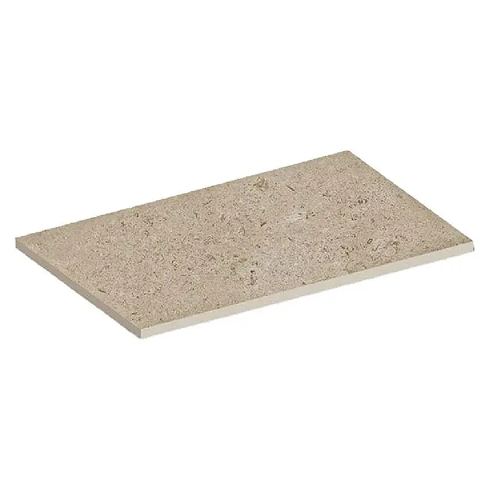 Atlas Concorde Solution Feinsteinzeugfliese Lunastone - 30 x 60 cm, Ash, Matt - Nahaufnahme einer hellbraunen keramischen Bodenfliese mit gesprenkelter Textur, ideal für stilvolle Bodenbeläge.