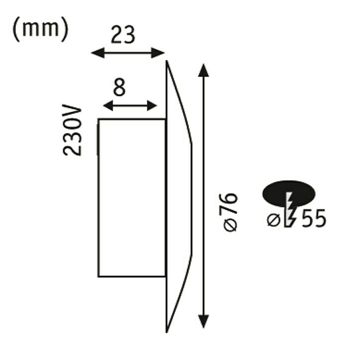 Paulmann Special Line LED-Einbauleuchte1,4 W, Weiß, Warmweiß, IP65 Unknown