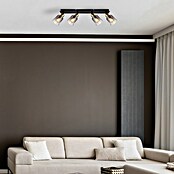 Globo Deckenstrahler Hollsy (25 W, L x B x H: 550 x 80 x 180 mm, Goldfarben, Klar, Rauchfarben, Schwarz, E14) | BAUHAUS