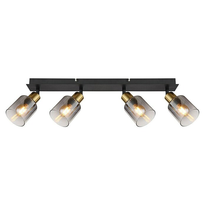 Globo Deckenstrahler Hollsy (25 W, L x B x H: 550 x 80 x 180 mm, Goldfarben, Klar, Rauchfarben, Schwarz, E14) | BAUHAUS