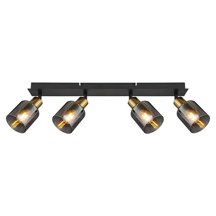 Globo Deckenstrahler Hollsy (25 W, L x B x H: 550 x 80 x 180 mm, Goldfarben, Klar, Rauchfarben, Schwarz, E14) | BAUHAUS
