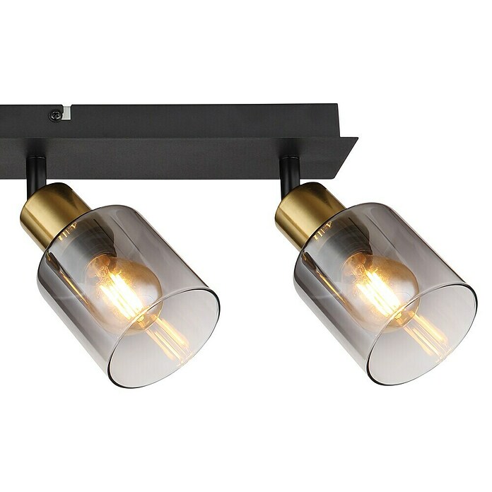 Globo Deckenstrahler Hollsy (25 W, L x B x H: 550 x 80 x 180 mm, Goldfarben, Klar, Rauchfarben, Schwarz, E14) | BAUHAUS