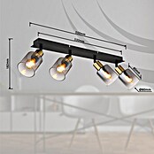 Globo Deckenstrahler Hollsy (25 W, L x B x H: 550 x 80 x 180 mm, Goldfarben, Klar, Rauchfarben, Schwarz, E14) | BAUHAUS