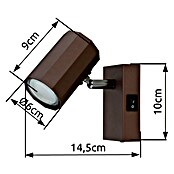 Globo Wandstrahler James (25 W, Bronzefarben, GU10, B x H: 70 x 140 mm) | BAUHAUS