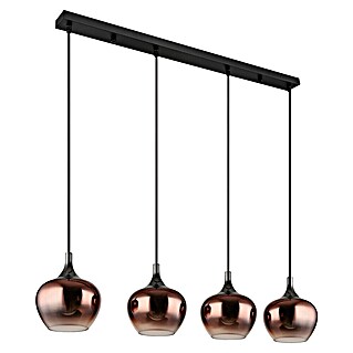 Globo Hängelampe Maxy (E27, 40 W, L x B x H: 1 000 x 180 x 1 200 mm, Klar, Kupferfarben, Schwarz, Schwarz-Chrom)