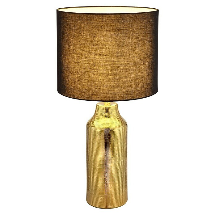 Globo Tischleuchte Elden (60 W, Goldfarben, Schwarz, E27, Ø x H: 305 x 610 mm) | BAUHAUS