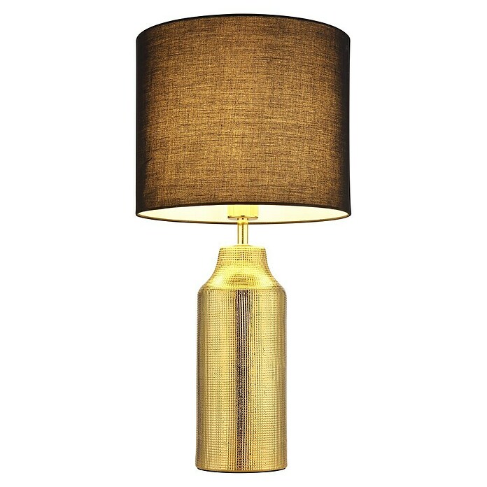 Globo Tischleuchte Elden (60 W, Goldfarben, Schwarz, E27, Ø x H: 305 x 610 mm) | BAUHAUS