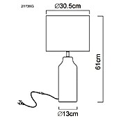 Globo Tischleuchte Elden (60 W, Goldfarben, Schwarz, E27, Ø x H: 305 x 610 mm) | BAUHAUS