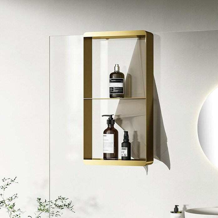 Best Design Rek voor douchewand - Nancy-Soap (Roestvrij staal, Goud) | BAUHAUS