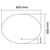 Best Design Led-lichtspiegel Divo-80 (80 x 60 cm) | BAUHAUS