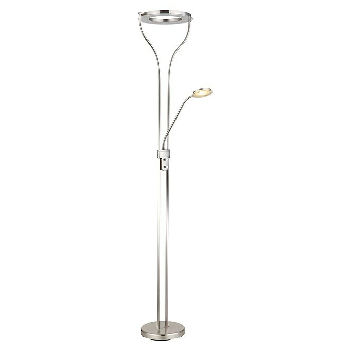 Globo Podna LED svjetiljka Ebro  (20 W, Srebrna, Topla bijela, D x Š x V: 35 x 30 x 194 cm) | BAUHAUS