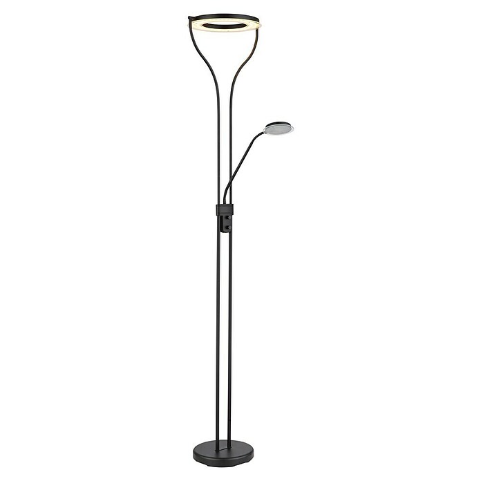 Globo Podna LED svjetiljka Ebro  (20 W, Crna, Topla bijela, D x Š x V: 35 x 30 x 194 cm) | BAUHAUS