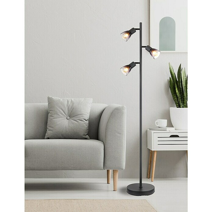Globo Stehleuchte Satella (25 W, Schwarz, E14, L x B x H: 300 x 220 x 1 610 mm) | BAUHAUS