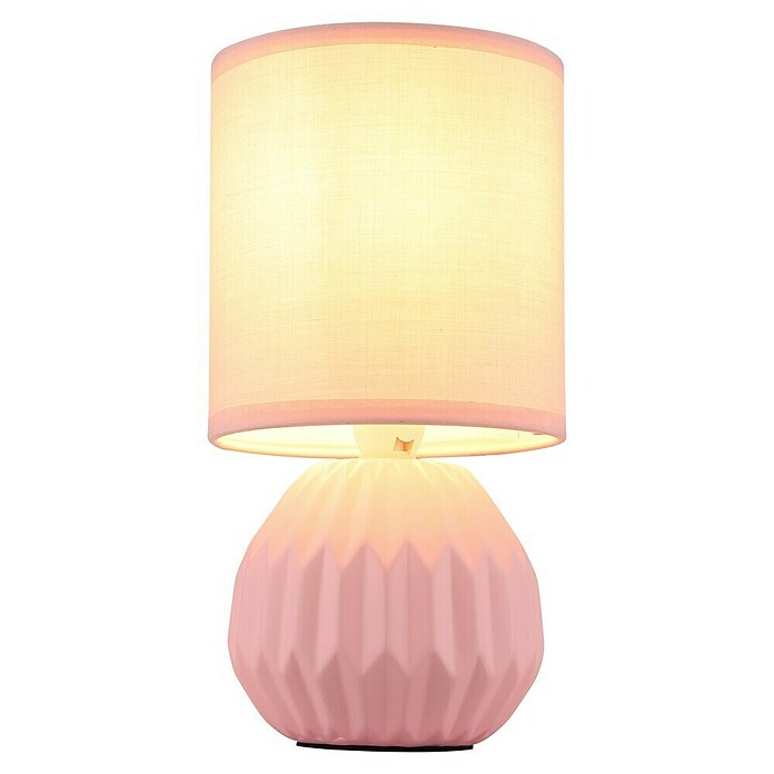 Globo Tischleuchte Sylas (40 W, Pink, E14, Ø x H: 120 x 230 mm) | BAUHAUS