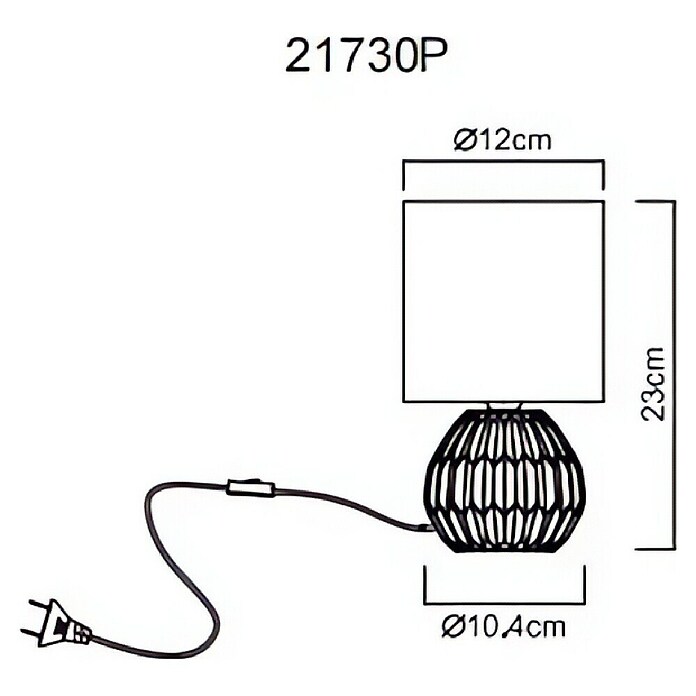 Globo Tischleuchte Sylas (40 W, Pink, E14, Ø x H: 120 x 230 mm) | BAUHAUS