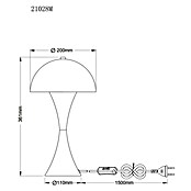 Globo Tischleuchte Dima (40 W, Messingfarben, E27, Ø x H: 200 x 361 mm) | BAUHAUS