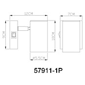 Globo Wandstrahler Robby (25 W, Pfirsichfarben, Weiß, GU10, B x H: 70 x 100 mm) | BAUHAUS
