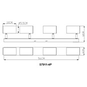 Globo Stropna spot svjetiljka Robby  (35 W, D x Š x V: 560 x 100 x 120 mm, GU10) | BAUHAUS